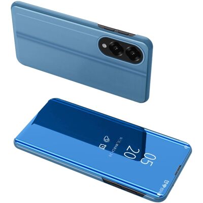 SKALO Samsung S25 Edge Clear View Lompakkokotelo - Sininen SKALO Samsung S25 Edge Clear View Lompakkokotelo - Sininen
