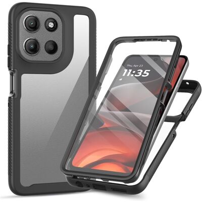 SKALO Motorola Moto G56 5G Shockproof Clear Hybrid+Näytönsuoja Suojakuori - Musta SKALO Motorola Moto G56 5G Shockproof Clear Hybrid+Näytönsuoja Suojakuori - Musta