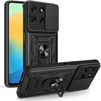 SKALO Motorola Moto G56 5G Armor Metallinen rengas -kamerasuojus Suojakuori - Musta SKALO Motorola Moto G56 5G Armor Metallinen rengas -kamerasuojus Suojakuori - Musta