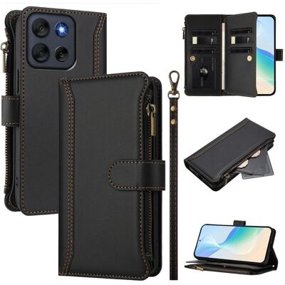 SKALO Motorola Moto G56 5G Suuri Lompakko 11-LOKEROINEN Lompakkokotelo - Musta SKALO Motorola Moto G56 5G Suuri Lompakko 11-LOKEROINEN Lompakkokotelo - Musta
