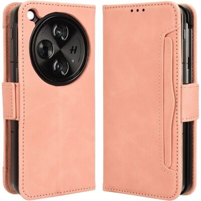 Oppo Find N3 / OnePlus Open moderni nahkainen lompakkokotelo - Pinkki Oppo Find N3 / OnePlus Open moderni nahkainen lompakkokotelo - Pinkki