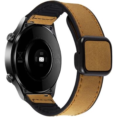 Garmin Venu 3 / Venu 2 / Vivoactive 4 22mm kellonauha Magneettinen taittuva solki Nahka + silikonihihna - Vaalean Ruskea Garmin Venu 3 / Venu 2 / Vivoactive 4 22mm kellonauha Magneettinen taittuva solki Nahka + silikonihihna - Vaalean Ruskea
