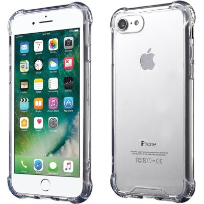 Apple iPhone SE (2020)/SE (2022)/8/7 4.7 tuuman pudotusta kestävä TPU Edge + Clear akryyli Puhelin Asia Anti-naarmuuntuminen Puhelin Cover - Läpinäkyvä Apple iPhone SE (2020)/SE (2022)/8/7 4.7 tuuman pudotusta kestävä TPU Edge + Clear akryyli Puhelin Asia Anti-naarmuuntuminen Puhelin Cover - Läpinäkyvä