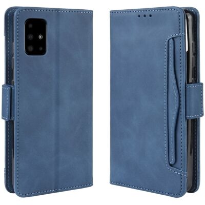 Samsung Galaxy S10 Lite moderni nahkainen lompakkokotelo - Sininen Samsung Galaxy S10 Lite moderni nahkainen lompakkokotelo - Sininen