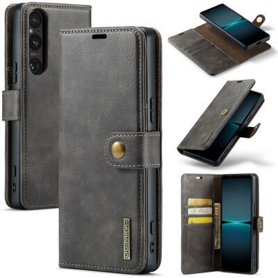 DG.MING Sony Xperia 1 VI 2-in-1 lompakkokotelo - Harmaa DG.MING Sony Xperia 1 VI 2-in-1 lompakkokotelo - Harmaa