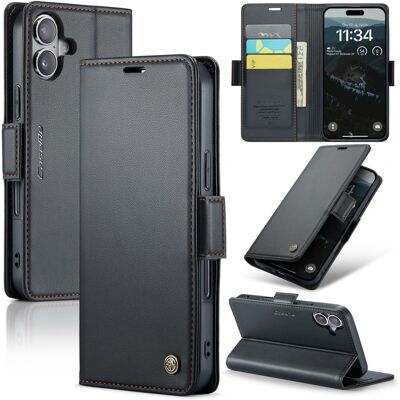 Apple CaseMe iPhone 16 sileä kotelo - Musta Apple CaseMe iPhone 16 sileä kotelo - Musta