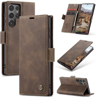 CaseMe Samsung Galaxy S25 Ultra sileä kotelo - Kahvi CaseMe Samsung Galaxy S25 Ultra sileä kotelo - Kahvi