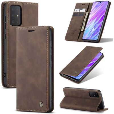 CaseMe Samsung Galaxy S20 Ultra Vintage kotelot - Tumman ruskea CaseMe Samsung Galaxy S20 Ultra Vintage kotelot - Tumman ruskea