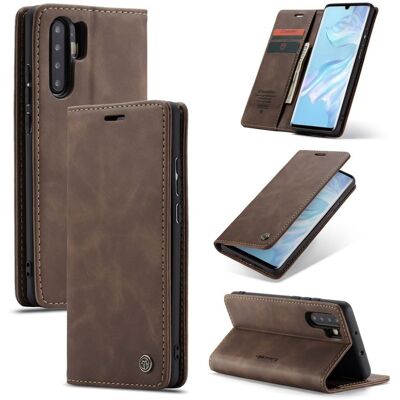 CASEME Huawei P30 Pro retro nahkainen suojakotelo - Tumman Ruskea CASEME Huawei P30 Pro retro nahkainen suojakotelo - Tumman Ruskea