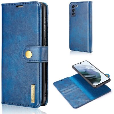 DG.Ming Samsung Galaxy S21 FE 2-in-1 Lompakko Suojakotelo - Sininen DG.Ming Samsung Galaxy S21 FE 2-in-1 Lompakko Suojakotelo - Sininen