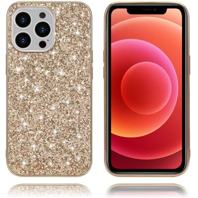 Apple Glitter iPhone 13 Pro Suojakotelo - Kulta Apple Glitter iPhone 13 Pro Suojakotelo - Kulta