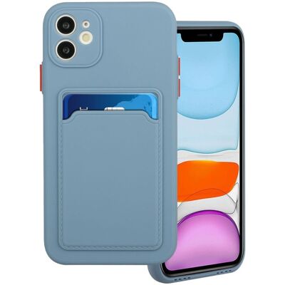 Apple Card Holder Suojakuori For iPhone 12 / 12 Pro - Sininen Apple Card Holder Suojakuori For iPhone 12 / 12 Pro - Sininen