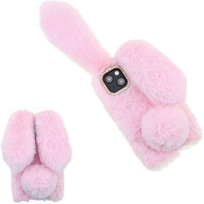 Apple Bunny iPhone 13 Mini Suojakuori - Pinkki Apple Bunny iPhone 13 Mini Suojakuori - Pinkki