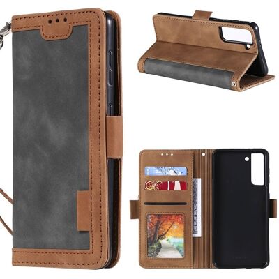 Surburbian Samsung Galaxy S21 Flip Case - harmaa Surburbian Samsung Galaxy S21 Flip Case - harmaa