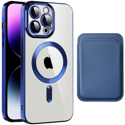 Apple MagSafe-yhteensopiva iPhone 14 Pro Max -suojus ja korttipussi - Safiiri Apple MagSafe-yhteensopiva iPhone 14 Pro Max -suojus ja korttipussi - Safiiri