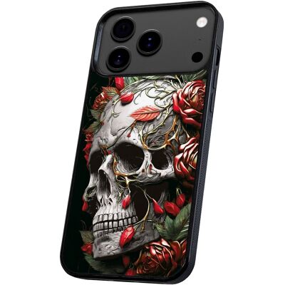 Apple iPhone 17 Pro Max - Kuoret/Suojakuori Skull Roses Apple iPhone 17 Pro Max - Kuoret/Suojakuori Skull Roses