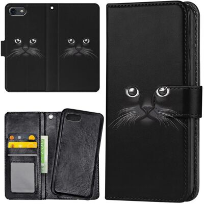 Apple iPhone 7/8/SE - Lompakkokotelo/Kuoret Musta Kissa Apple iPhone 7/8/SE - Lompakkokotelo/Kuoret Musta Kissa