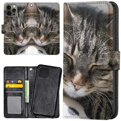 Apple iPhone 13 Pro Max - Lompakkokotelo/Kuoret Nukkuva Kissa Apple iPhone 13 Pro Max - Lompakkokotelo/Kuoret Nukkuva Kissa