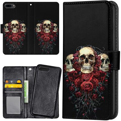 Apple iPhone 7/8 Plus - Lompakkokotelo/Kuoret Skulls Apple iPhone 7/8 Plus - Lompakkokotelo/Kuoret Skulls