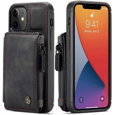 Apple iPhone 12 -kotelon korttipidike ja vetoketju 4-POCKET CaseMe Flippr Apple iPhone 12 -kotelon korttipidike ja vetoketju 4-POCKET CaseMe Flippr