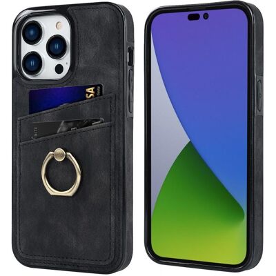 Apple iPhone 14 Pro -matkapuhelimen suojakuori korttitelineellä Retro V4 Apple iPhone 14 Pro -matkapuhelimen suojakuori korttitelineellä Retro V4