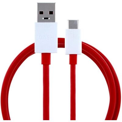 OnePlus USB Type-C Kaapeli - 4A - Punainen / Valkoinen - 1m OnePlus USB Type-C Kaapeli - 4A - Punainen / Valkoinen - 1m