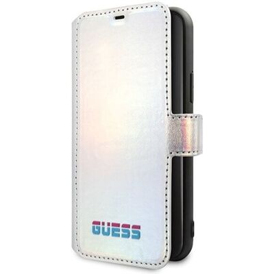 Guess iPhone 11 Pro Max Hopean iridesoiva kirja-tysli Guess iPhone 11 Pro Max Hopean iridesoiva kirja-tysli