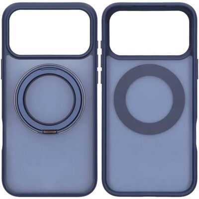 Apple Mobilskal Roterande Magnet Stativ för iPhone 17 Pro Max - Blå Apple Mobilskal Roterande Magnet Stativ för iPhone 17 Pro Max - Blå