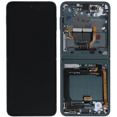 Samsung Galaxy Z Flip 3 5G 2021 (F711) Skärm med LCD Display Original - Grön Samsung Galaxy Z Flip 3 5G 2021 (F711) Skärm med LCD Display Original - Grön