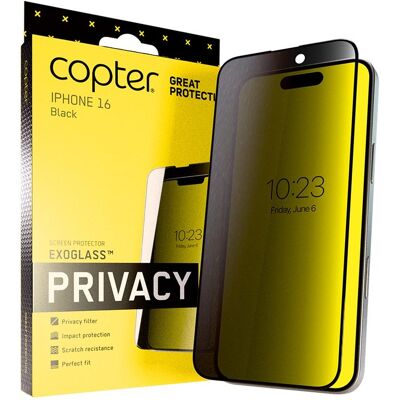 Apple iPhone 16 Näytönsuoja Exoglass Kaareva Privacy Apple iPhone 16 Näytönsuoja Exoglass Kaareva Privacy