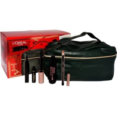 L'Oréal silmämeikkisetti Black Air Volume -ripsiväri + Le Khol 101 + Superliner L'Oréal silmämeikkisetti Black Air Volume -ripsiväri + Le Khol 101 + Superliner