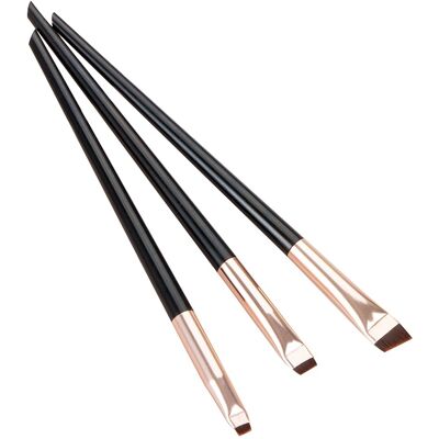 3kpl meikkisiveltimiä Eyeshadow Eyeliner Eyebrow Makeup - Musta + kulta 3kpl meikkisiveltimiä Eyeshadow Eyeliner Eyebrow Makeup - Musta + kulta