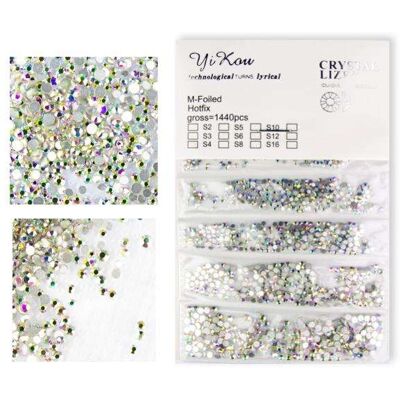 1440 kpl Zircon kiviä - Crystal AB - Strassikivi kynsikoristeet 1440 kpl Zircon kiviä - Crystal AB - Strassikivi kynsikoristeet