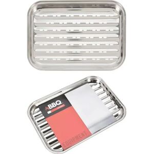 BBQ grilli tarjotin 34.5x24cm ruostumatonta terästä BBQ grilli tarjotin 34.5x24cm ruostumatonta terästä