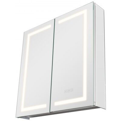 Lääkekaappi, 65x12.5x65 cm, Peili, LED, Säädettävät hyllyt, Säilytys Lääkekaappi, 65x12.5x65 cm, Peili, LED, Säädettävät hyllyt, Säilytys