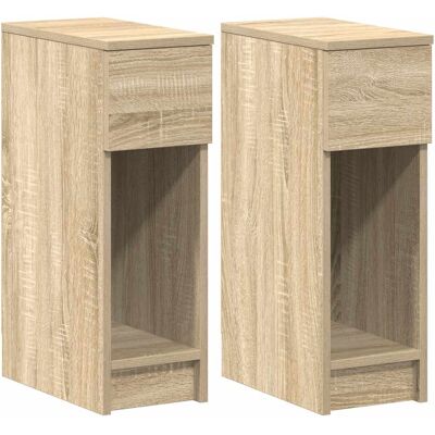 vidaXL yöpöytäkaapit laatikolla 2 kpl Sonoma-tammi 20x36x60 cm vidaXL yöpöytäkaapit laatikolla 2 kpl Sonoma-tammi 20x36x60 cm