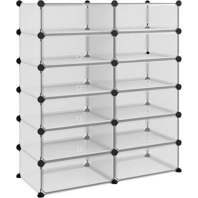 vidaXL Kenkäteline läpinäkyvä 94,5x36,5x106 cm PP vidaXL Kenkäteline läpinäkyvä 94,5x36,5x106 cm PP