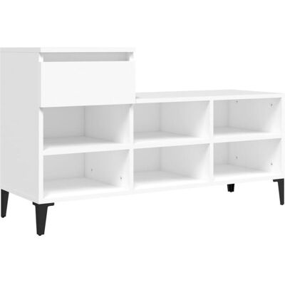 vidaXL Valkoinen kenkähylly - Puu - 102x36x60 cm vidaXL Valkoinen kenkähylly - Puu - 102x36x60 cm