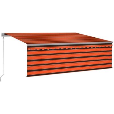 vidaXL Automaattisesti kelattava markiisi verhoilla 4x3 m oranssirusk. vidaXL Automaattisesti kelattava markiisi verhoilla 4x3 m oranssirusk.