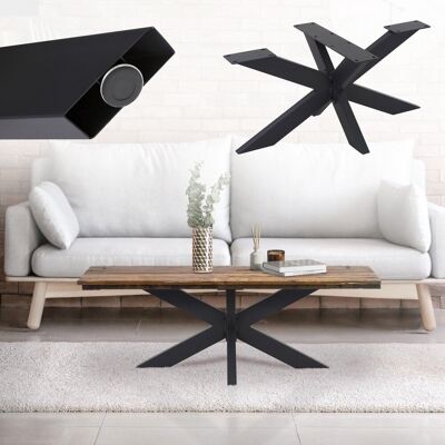 Ecd-Germany ML Design Table Rack Spider 98x58x43cm, musta, risteily crack cross x-design pöytä jalat huonekalut jalat, raskas pöytä kaappaus teräs, metallipöytä Ecd-Germany ML Design Table Rack Spider 98x58x43cm, musta, risteily crack cross x-design pöytä jalat huonekalut jalat, raskas pöytä kaappaus teräs, metallipöytä