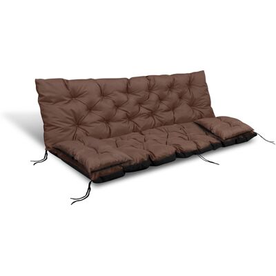 Puutarhapatja 180x60x50 cm ja 2 penkki- ja keinupatjaa vedenpitävä ruskea Puutarhapatja 180x60x50 cm ja 2 penkki- ja keinupatjaa vedenpitävä ruskea