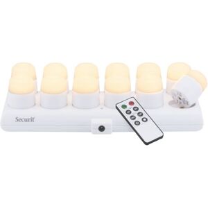 Securit® AMSTERDAM LED-teevalot 12 kpl + laturi, valkoinen valo Securit® AMSTERDAM LED-teevalot 12 kpl + laturi, valkoinen valo