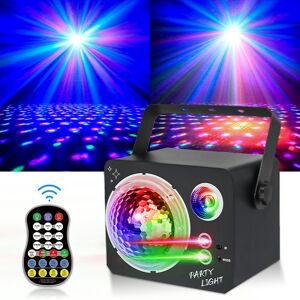 Pyörivä Magic Ball Laser Light RGB LED Strobe Sound Aktivoitu projektorilamppu Pyörivä Magic Ball Laser Light RGB LED Strobe Sound Aktivoitu projektorilamppu
