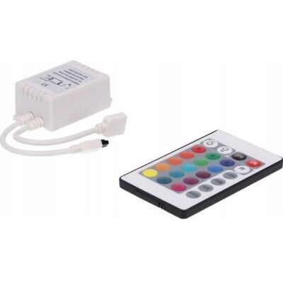 Prescot RGB led-nauhanohjain infrapunakaukosäätimellä 72W PR-RGB-72-24K-IR Prescot RGB led-nauhanohjain infrapunakaukosäätimellä 72W PR-RGB-72-24K-IR