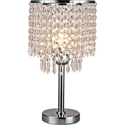 Pöytälamppu, Kristallilasi, Elegantti Muotoilu,VALKOINEN, Hopea, Ivoire Pöytälamppu, Kristallilasi, Elegantti Muotoilu,VALKOINEN, Hopea, Ivoire