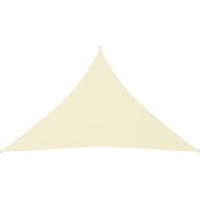 vidaXL Sunshade Sail Oxford Fabric Triangular 5x5x6 m Krem - Auringonsuoja vidaXL Sunshade Sail Oxford Fabric Triangular 5x5x6 m Krem - Auringonsuoja