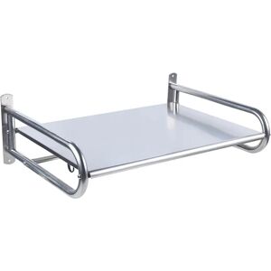 Mikroaaltouunihylly - Seinäasennettava Teline - Ruostumaton Teräs - 6 Koukkua - 53×38×18 cm - Hopea Mikroaaltouunihylly - Seinäasennettava Teline - Ruostumaton Teräs - 6 Koukkua - 53×38×18 cm - Hopea