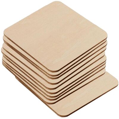 Tyhjät puiset lasinaluset tee-se-itse - 6 cm - 10 kpl pakkaus - Lasinaluset Tyhjät puiset lasinaluset tee-se-itse - 6 cm - 10 kpl pakkaus - Lasinaluset