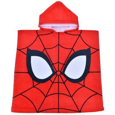 Hämähäkkimies Poncho kylpypyyhe hupulla, punainen Hämähäkkimies Poncho kylpypyyhe hupulla, punainen