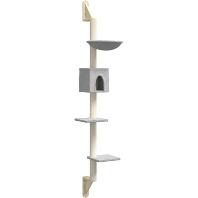 vidaXL Kissan raapimispuu seinälle vaaleanharmaa 187 cm vidaXL Kissan raapimispuu seinälle vaaleanharmaa 187 cm